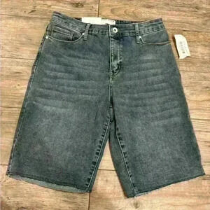 ANNE KLEIN Women's NWT Denim Bermuda Jean Jorts Shorts SZ 4